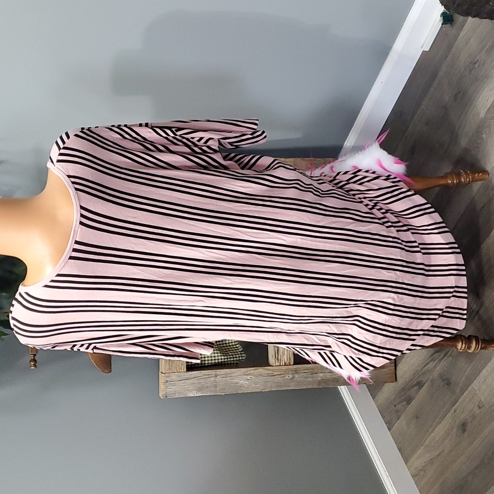 LuLaRoe striped t shirt dress size 2XL NWOT - Picture 4 of 6